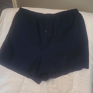 torrid Navy Elastic-Waist Button-Front Shorts